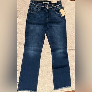 KanCan Dark Blue Women's Curvy Boot Cut Jeans